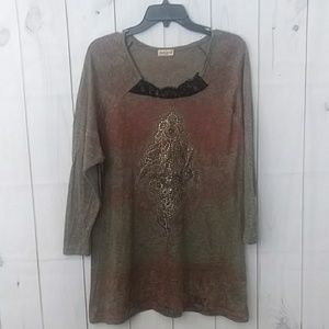 Studio gem embellish blouse 2X
